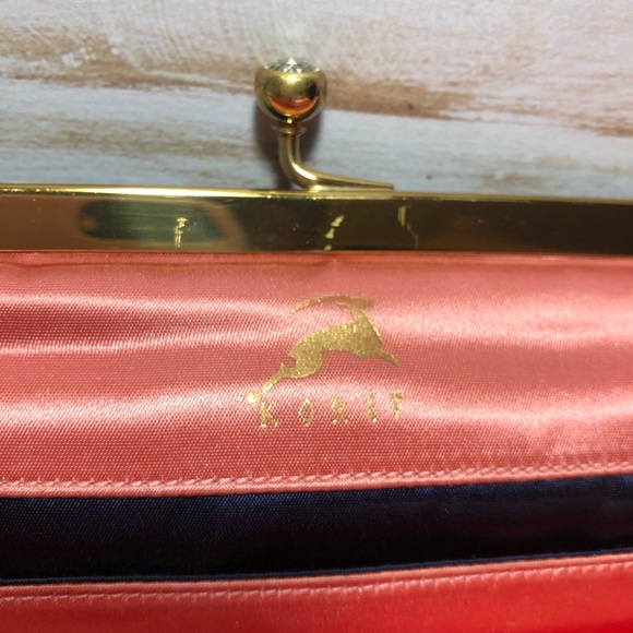 Vintage Koret Navy Blue Evening Kisslock Clutch - Picture 8 of 13